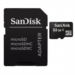 SanDisk  microSDHC 32 GB Class 4 Memory Card + SD adaptér