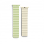 Hama Fantastic Feel, remienok pre Apple Watch 42/44/45/49 mm, magnetický, zelený/béžový