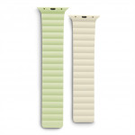 Hama Fantastic Feel, remienok pre Apple Watch 42/44/45/49 mm, magnetický, zelený/béžový