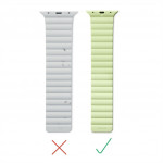 Hama Fantastic Feel, remienok pre Apple Watch 42/44/45/49 mm, magnetický, zelený/béžový