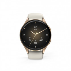 Hama 8900, smart hodinky, GPS, AMOLED 1,32, funkcia telefonovania, Alexa, béžové/zlaté