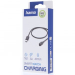 Hama nabíjací kábel pre Hama smart hodinky, magnetický, USB-C, 60 cm, čierny