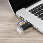 Hama USB 2.0 OTG čítačka kariet Basic, SD/microSD, čierna
