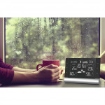 Hama Black Line Plus, meteostanica, VA displej, čierna