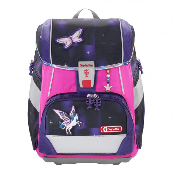 Reflexná vesta NEON PULL OVER pre aktovku Step by Step 2v1, Pink