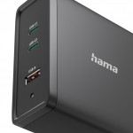 Hama USB nabíjacia stanica GaN, 2x USB-C PD, 1x USB-A QC, 140 W