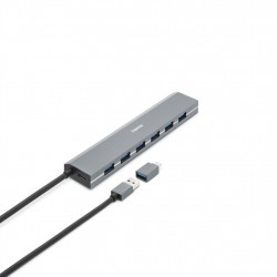 Hama USB-Hub, 7 portov, USB 3.2, 5 Gbit/s, USB-C adaptér, sieťový zdroj