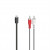 Hama audio adaptérový kábel USB-C na 2 cinch, aktívny, 1,5 m