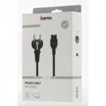 Hama sieťový napájací kábel, 3-pólový (Mickey Mouse), 2,5 m