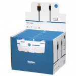 Hama USB-C 2.0 kábel typ A-C, 1,5 m, opletený, displej 24 ks