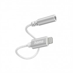 Hama MFi audio adaptér Lightning na jack 3,5 mm pre Apple, aktívny, alu