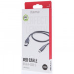Hama kábel USB-C 2.0 typ A-C 1,5 m, čierny