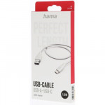 Hama kábel USB-C 2.0 typ A-C 1,5 m, biely