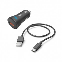 Hama set: rýchla USB nabíjačka do vozidla QC 3.0 19,5 W + kábel USB A-C 1,5 m