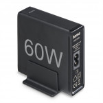 Hama rýchla stolná USB nabíjačka so stojančekom, 2x USB-C PD/QC, 2x USB-A, 60 W