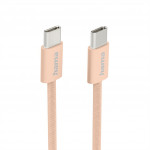 Hama USB-C 2.0 kábel Fabric, 1 m, opletený, oranžový