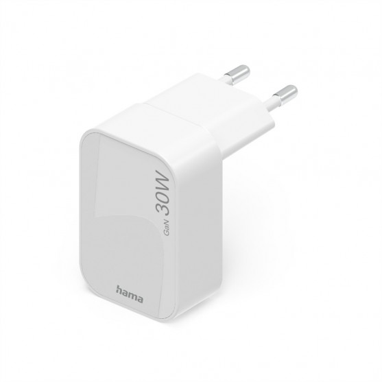 Hama rýchla USB nabíjačka GaN, USB-C PD/QC 30 W, skladacia