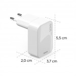 Hama rýchla USB nabíjačka GaN, USB-C PD/QC 30 W, skladacia