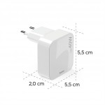 Hama rýchla USB nabíjačka GaN, 2x USB-C PD/QC 40 W, skladacia