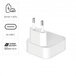 Hama rýchla USB nabíjačka GaN, 2x USB-C PD/QC 40 W, skladacia