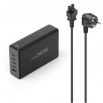 Hama USB nabíjacia stanica GaN, 4x USB-C PD, 1x USB-A QC, 240 W