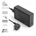 Hama USB nabíjacia stanica GaN, 4x USB-C PD, 1x USB-A QC, 240 W