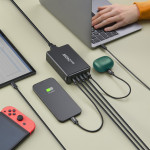 Hama USB nabíjacia stanica GaN, 4x USB-C PD, 1x USB-A QC, 240 W