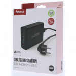 Hama USB nabíjacia stanica GaN, 4x USB-C PD, 1x USB-A QC, 240 W