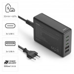 Hama USB nabíjacia stanica GaN, 3x USB-C PD, 2x USB-A (1x QC), 140 W
