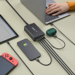 Hama USB nabíjacia stanica GaN, 3x USB-C PD, 2x USB-A (1x QC), 140 W