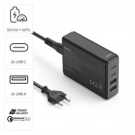 Hama USB nabíjacia stanica GaN, 2x USB-C PD, 2x USB-A QC, 65 W