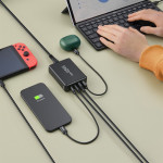 Hama USB nabíjacia stanica GaN, 2x USB-C PD, 2x USB-A QC, 65 W