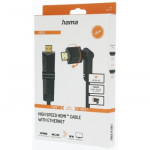 Hama HDMI kabel High Speed 4K 1,5 m, otočné vidlice (2 osi)