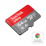 SanDisk Ultra microSDXC card for Chromebooks 64 GB, 140 MB/s, UHS-I, s adaptérom