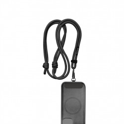 Black Rock Universal Lanyard, šnúrka na mobil, s karabínkou, 30-60 cm, čierna