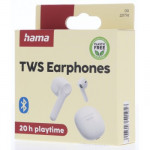 Hama Bluetooth slúchadlá Action One, kôstky, biele