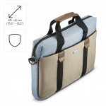 Hama Silvan, taška na notebook, pre 40-41 cm (15,6-16,2), recyklovaný polyester, béžová/bledomodrá