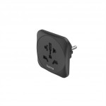 Hama zásuvkový adaptér univerzálny do SR, 3-pól., čierny