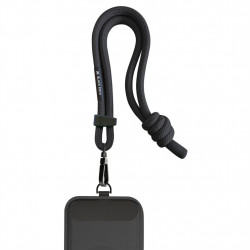 Black Rock Universal Wrist Band Lanyard, šnúrka/ pútko na mobil, s karabínkou, 25 cm, čierna