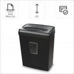 Hama Premium M8+, skartovačka, micro rez, 8 listov, stupeň utajenia P5, 20 l