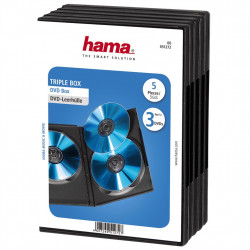 Hama DVD Triple Box, obal na 3 DVD, s fóliou, čierny, balenie 5 ks (cena za balenie)