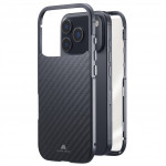 Black Rock 360° Glass, kryt pre Apple iPhone 17 Pro, sklenený, predný + zadný diel, karbónová úprava