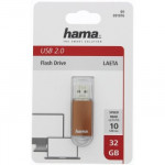 Hama Laeta FlashPen, USB 2.0, 32 GB, 66x, hnedý