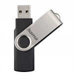 Hama USB 2.0 Flash Drive Rotate, 16 GB, 10 MB/s, čierna/strieborná