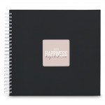 Hama album klasický špirálový FINE ART 36x32 cm, 50 strán, nová čierna, biele listy