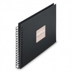 Hama album klasický špirálový FINE ART 28x24 cm, 50 strán, nová čierna, čierne listy