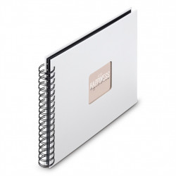 Hama album klasický špirálový FINE ART 28x24 cm, 50 strán, biela, čierne listy