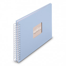 Hama album klasický špirálový FINE ART 28x24 cm, 50 strán, lagoon, biele listy