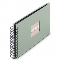 Hama album klasický špirálový FINE ART 24x17 cm, 50 strán, sage, čierne listy