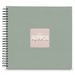 Hama album klasický špirálový FINE ART 36x32 cm, 50 strán, sage, čierne listy